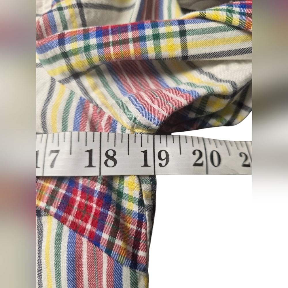 Talbots Classic Cotton Shirt - Windowpane Plaid Sz. XS - Picture 5 of 8
